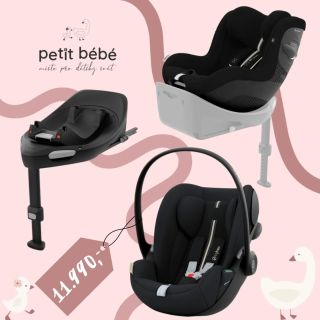 Bezpečná cesta od prvního dne až do 4 let 🩷👶 Akční set Cybex: Base G, Cloud G Moon Black a Sirona G Moon Black – teď v...