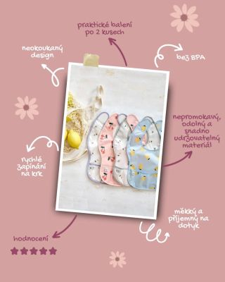 Stylové bryndáky Lässig 🩷 🌸měkké a příjemné na dotyk 🌸nepromokavý, odolný a snadno udržovatelný materiál je šetrný k...