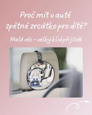 Zrcátko do auta je drobnost, která udělá obrovský rozdíl. 👍 Miminko vidíte kdykoliv během jízdy, nemusíte se otáčet a máte...